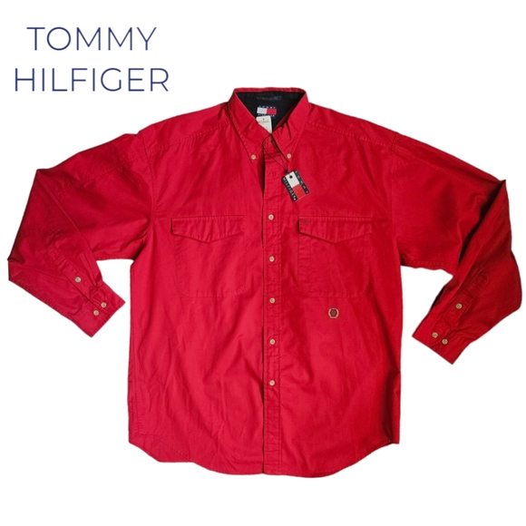 Tommy Hilfiger Long Sleeve Button Up Dress Shirt - Picture 1 of 6